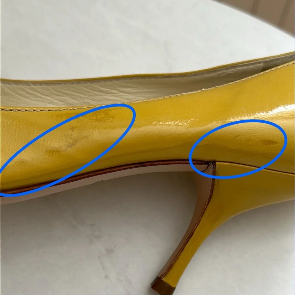 Miu Miu Patent Leather Heels Yellow